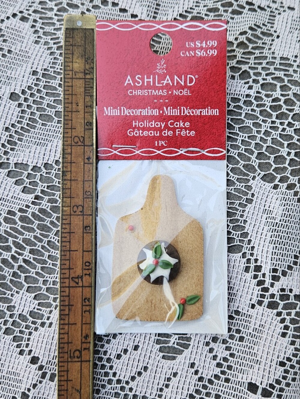 Adorable Miniature Figgy Pudding Christmas Cake Dollhouse Decor by Ashland